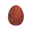 Red velvet Easter egg with flower texture watercolor background .