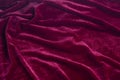 Red velvet fabric background texture Royalty Free Stock Photo