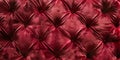 Red velvet fabric upholster with diamond pattern connected by buttons Royalty Free Stock Photo