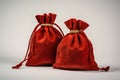 Red Velvet Jewelry Storage Bags Royalty Free Stock Photo