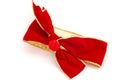 Red Velvet Ribbon and Bow Royalty Free Stock Photo