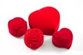 Red Velvet Silk rose Box for Engagement Royalty Free Stock Photo