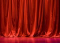 Red Velvet Stage Curtains Royalty Free Stock Photo