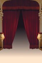 Red Velvet Theater courtains Royalty Free Stock Photo