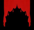 Red velvet theater curtain