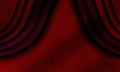 Red velvet theater curtains. Royalty Free Stock Photo