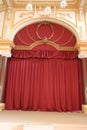 Red velvet theatre curtain