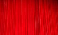 Red velvet theatre curtains