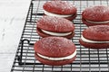 Red Velvet Whoopie Pies 2 Royalty Free Stock Photo