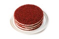 Red velvete cake on isolated white background Royalty Free Stock Photo