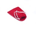 Red velveteen crystal pouch