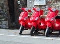 Red vespa row