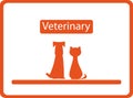 Veterinary background with pets