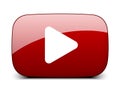 Red Video Player Button - for stock Royalty Free Stock Photo