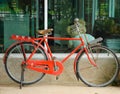 Red vintage bicycle Royalty Free Stock Photo