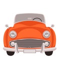 Red vintage car,vector illustration, flat style, front Royalty Free Stock Photo