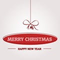 Red vintage christmas text