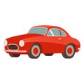 Red vintage coupe car vector illustration red car vintage car Royalty Free Stock Photo