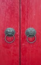 Red vintage door Royalty Free Stock Photo