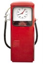 Red vintage gasoline pump Royalty Free Stock Photo