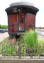 Red vintage passenger train car Strasburg Railroad, PA