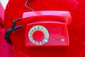 red vintage phone Royalty Free Stock Photo