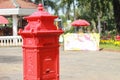 Red vintage post box Royalty Free Stock Photo