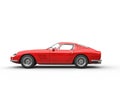 Red vintage sports car - side view