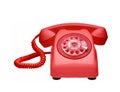 Red vintage telephone Royalty Free Stock Photo