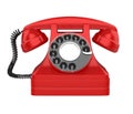 Red Vintage Telephone Isolated Royalty Free Stock Photo