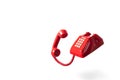 Red vintage telephone Royalty Free Stock Photo