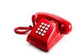 Red vintage telephone Royalty Free Stock Photo