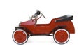 Red vintage toy car - isolated Royalty Free Stock Photo