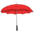 Red Vintage Umbrellas illustration