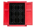Red vintage window Royalty Free Stock Photo