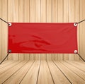 Red vinyl banner Royalty Free Stock Photo