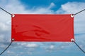 Red vinyl banner Royalty Free Stock Photo