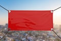 Red vinyl banner Royalty Free Stock Photo