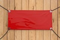 Red vinyl banner Royalty Free Stock Photo