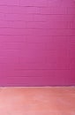 Red Violet Cinder Block Brick Wall Rose Floor Background Royalty Free Stock Photo