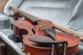 Red Violin in Case Royalty Free Stock Photo