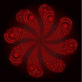 Red Virus Emanation Icon Rotation Turbine Royalty Free Stock Photo