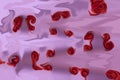Red virus on a Surface abstract design Royalty Free Stock Photo