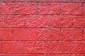 Red vivid rough brick wall