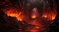 red volcanic lava tube 54 Royalty Free Stock Photo