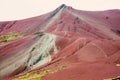 Red volcanic peak