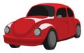 Red Volkswagen, illustration beetle, vector