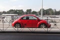 Red Volkswagen New Beetle Royalty Free Stock Photo