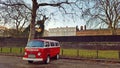 Red Volkswagen vintage van