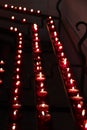 Votive candles in a church Royalty Free Stock Photo